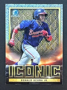 RONALD ACUNA JR 2023 Bowman Chrome Iconic #BI-2 Atlanta Braves - Picture 1 of 2
