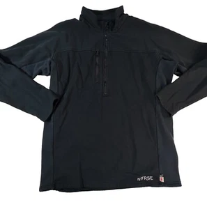 Norse Projects Men's Thick Polartec Soft Shell 1/2 Zip Jacket Black Large Sample - Picture 1 of 9