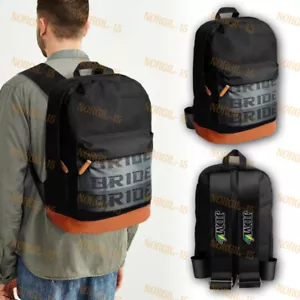 Black Racing Harness Adjustable Shoulder Straps JDM Bride Racing Backpack New - Picture 1 of 6