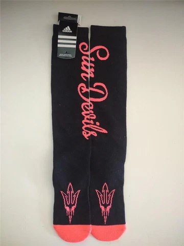 New Arizona State Sun Devils Womens Size OSFA Black Adidas Long Socks Cover