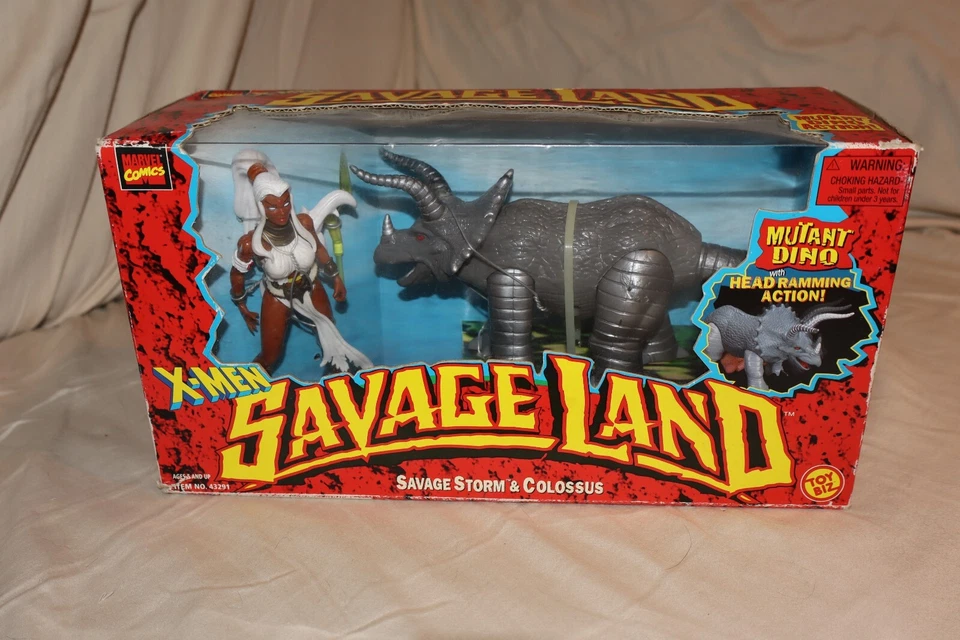 X-men Savage Land Colossus Action Figure Mutant Dinosaur 1997 Marvel Toy Biz