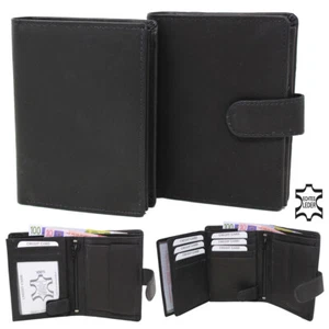 Echt Leder Geldbörse Portemonnaie Geldbeutel Portmonee Hochformat Querformat - Bild 1 von 14