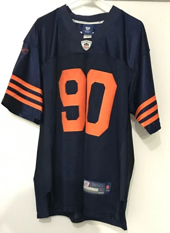 Chicago Bears Jersey # 90 Julius Peppers Reebok on Field Blue & Orange Size 50 Cover