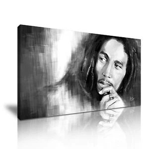 Bob Marley Musik Ikone modernes Wandbild Leinwandbild bestes Geschenk Home Office - Bild 1 von 3