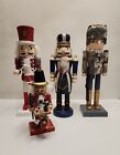 Nutcracker Lot - Red, Blue, Army, Christmas, Drumer. Wooden Figurines 