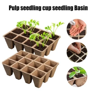 Seed Starter Tray Set Vegetable And Flower Peat Pots Biodegradable Seed Pot US - Picture 1 of 8