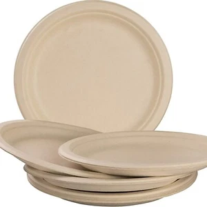 Platos de cena compostables de 10" ecológicos y seguros para microondas de Avant Grub - Imagen 1 de 27