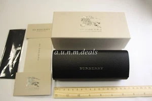 Burberry Black With Gold Box & Cleaning Cloth Sunglasses Case (Authentic) - Picture 1 of 2