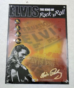 TABLERO DE NOTAS + IMANES ELVIS PRESLEY King of Rock & Roll - Imagen 1 de 2