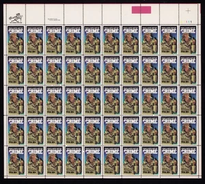 2102 Verbrechensverhütung, McGruff der Verbrechenshund Bogen mit 50 20¢ Briefmarken postfrisch 1984 - Bild 1 von 4