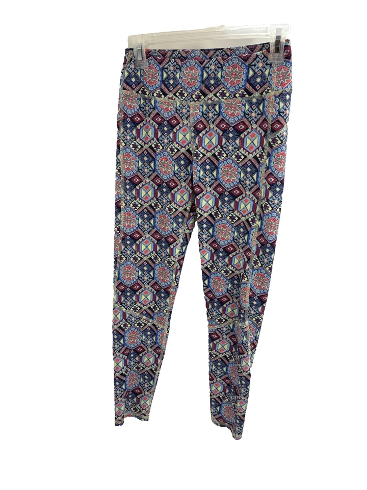 Hollister Mujer Talla S Leggings Multicolor Estampado Geométrico Elastizado Ropa Activa Foto 1 de 4