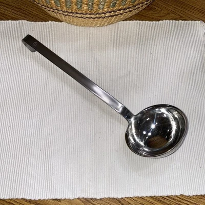 RÖSLE Stainless Steel Hooked Handle Ladle with Pouring Rim, 8.0-Ounce 12.75” - Image 1 of 4
