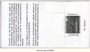 HALFPRICEINTERNAT Danimarca Francobollo Anatra 1997 ($-) Bklt/1 con copertina - Foto 1 di 1