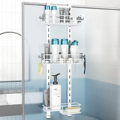 Over the Door Shower Caddy, Adjustable 3 Tier Hanging Shower Organizer with S... - Image 1 of 4