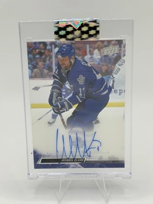 22-23 Clear Cut Hockey Legend Base Auto CC-WC Wendel Clark (24-25 Update) - Image 1 of 2