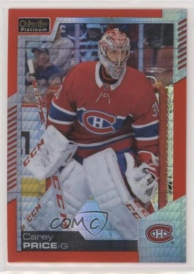 2020-21 O-Pee-Chee Platinum Red Prism /199 Carey Price #9 - Image 1 of 2