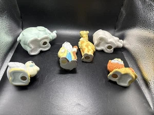 Vintage HOL 1990 Keramik Arche Noah Tierfiguren Pastell sechs Stück Set 3"-5" Baby - Bild 1 von 24