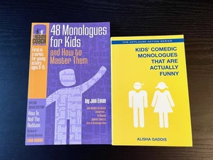 LOT 2 Kids Acting Monologues Books Comedic Funny Young Actors Gaddis Emm - Bild 1 von 7