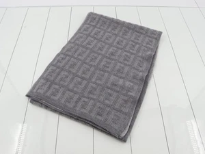 Fendi Wool Scarf Authentic Fendi FF Logo Scarf Unisex Vintage Soft Wool 82” - Picture 1 of 2