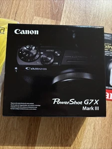 Canon PowerShot G7X Mark III Digital Camera + 64 GB UHS-I Card + Case - Silver - Picture 1 of 3