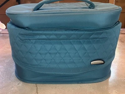 Bolsa de cosméticos de viaje grande azul verdoso Travelon 2006 bolsillos con correa para equipaje Foto 1 de 4