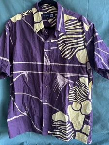 Sig Zane Men’s Hawaiian Dark Purple Hilo Hawaii Shirt Sz. L - Picture 1 of 8