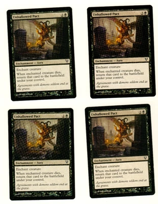 Set Of 4 Unhallowed Pact Avacyn Restored 124/244 Magic the Gathering MTG Card - Image 1 of 4