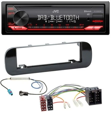 JVC Bluetooth USB DAB MP3 Autoradio für Fiat Panda (ab 2012) - glänzend - Bild 1 von 4