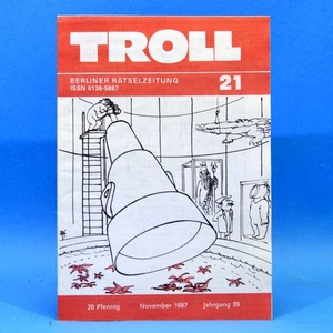 DDR Troll Nr. 21 vom November 1987 Kreuzworträtsel Kreuzgitter Rätselzeitung - Bild 1 von 1