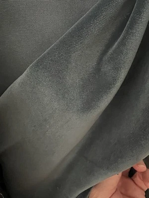 13 yds Maharam Tempo Ambience Dark Blue Gray Velvet Upholstery Fabric - Image 1 of 3