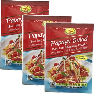 3 Pack Dragonfly Papaya Salad Seasoning Som Tam Powder Thai Style 30g - Picture 1 of 3