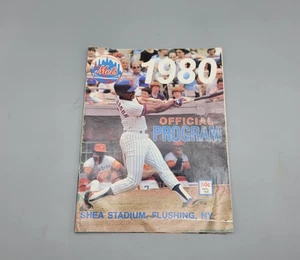 Tarjeta de puntuación del programa Shea Stadium de los Mets de Nueva York 1980 Steve Henderson - Imagen 1 de 3