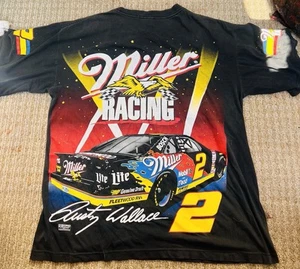 Vtg. Nascar Rusty Wallace Miller Racing XL T Shirt - Picture 1 of 2
