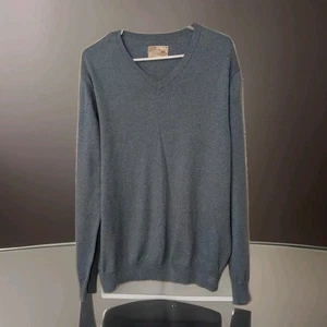 Maglione Uomo Articolo 365 Scollo V Misto Cashmere Blu Taglia Large - Foto 1 di 6