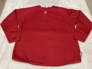 Vintage MLB Philadelphia Phillies Majestic ThermaBase Long-Sleeve Shirt -Size XL - Picture 1 of 10