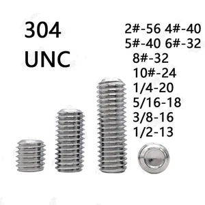304 Stainless Steel Hex Socket Set Screw Cup Point Grub Screws 2# 4# 5# 6# 8# - Picture 1 of 12