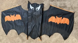 Halloween Bat Kite. 4’ 3” wide. Black, orange. Old or rustic. Read. More Kites! - Picture 1 of 15