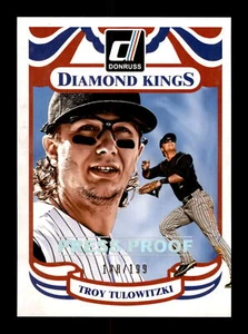 2014 Donruss Press Proofs Silver #29 Troy Tulowitzki SN,199 Colorado Rockies - Picture 1 of 2
