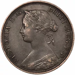 1862 Halfpenny Victoria ~ Nice Grade - Picture 1 of 2