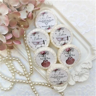 MARKENLOS 6 x Gästeseife Handseife Duftseife Shabby Chic Vintage Seife Badezimmer WC Deko