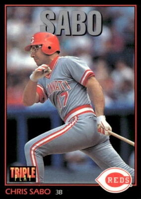 1993 Triple Play #184 Chris Sabo - Image 1 of 2
