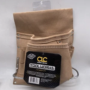 CLC Custom Leathercraft~**SUEDE CARPENTERS NAIL & TOOL BAG**~8 Pockets-1823X - Picture 1 of 5