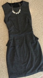 CYNTHIA STEFFE ~ New! Black Sleeveless Peplum Shift Lined Dress NWT Sz 4 - Picture 1 of 9