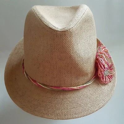 Sombrero Scala Auténtico Papel Trenzado Fedora Para Hombre Talla Única Panamá Pacífico Hecho a Mano Foto 1 de 4