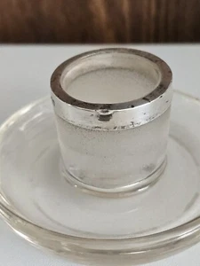 Match striker - glass with silver rim & frosted top - Picture 1 of 10