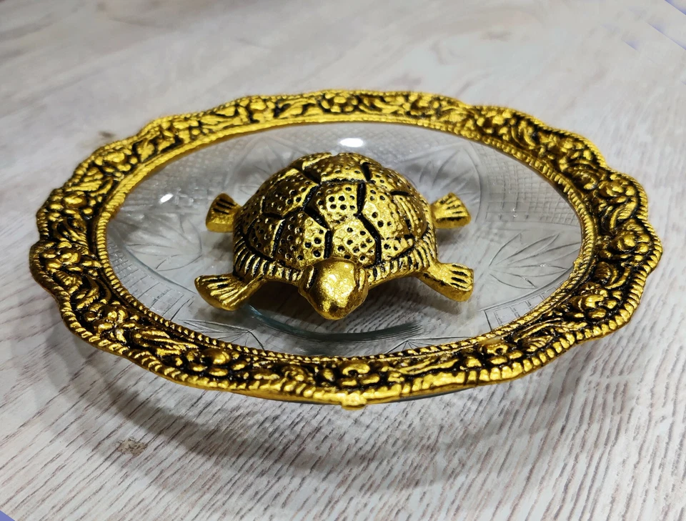 Tartaruga in vetro trasparente Feng Shui Vaastu regalo carriera e tartaruga f... - Immagine 1 di 4