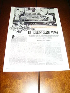 DUESENBERG W-24 1926 - 24 CILINDROS ***ARTÍCULO ORIGINAL 1992*** - Imagen 1 de 3