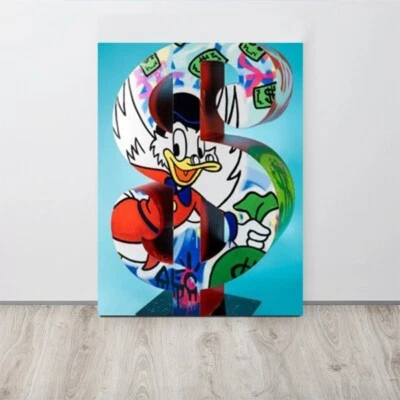 Alec Monopoly Canvas Print "Dollar Scrooge With Money Bag" Wall Art - Image 1 of 4