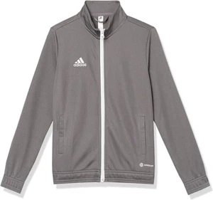 Adidas Kids’ Entrada 22 Track Jacket in Team Grey Four, Size XL, New - Picture 1 of 3