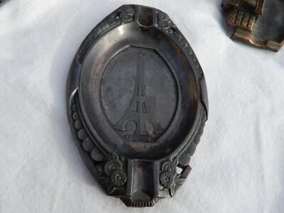 tour eiffel ancienne , cendrier , ashtray , tour eiffel paris , souvenir , - Photo 1/3